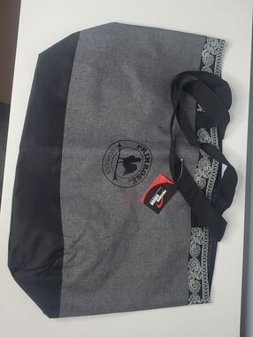 Primrose Schools Extra Large Tote Bag Black White Gray Paisley Print NWT
